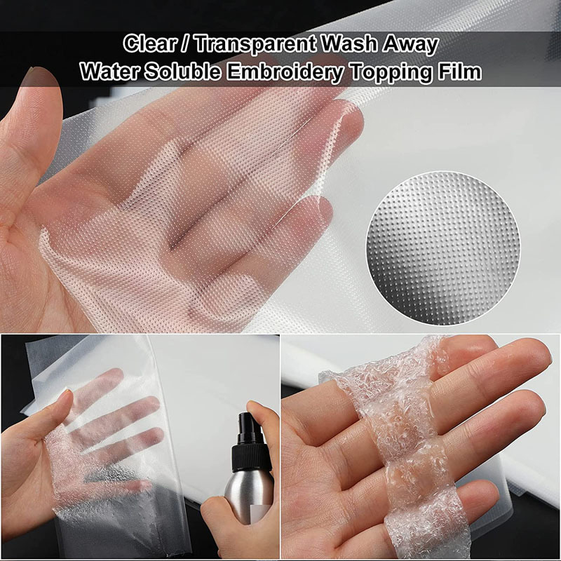 Embroidery Web - PVA ฟิล์มละลายน้ําเย็บปักถักร้อย Stabilizer คอมพิวเตอร์เย็บปักถักร้อยสนับสนุน DIY คู่มือเย็บปักถักร้อยรูปแบบ