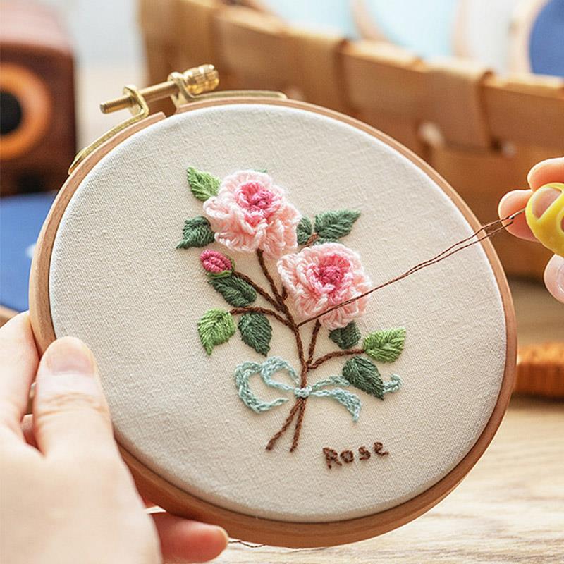 Stitch Marker Ring - คุณภาพสูงไม้บีชเย็บปักถักร้อยไม้เย็บปักถักร้อยวงกลมแหวนสําหรับ Embroideri CROSS Stitch เครื่องมือเย็บผ้าบ้าน