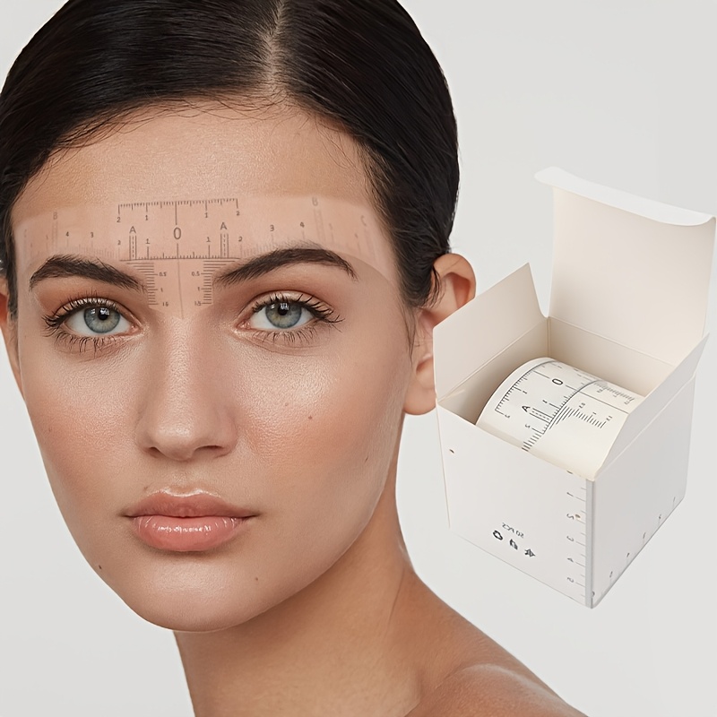Embroidery Eyebrow - ไม้บรรทัดเขียนคิ้วแบบนิ่มและอ่อนนุ่มระดับมืออาชีพ และเครื่องมือวัดสำหรับการไมโครเบลดดิ้ง การปัก การสร้างรูปทรง การวางตำแหน่ง และการออกแบบ