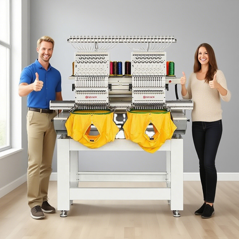 Embroidery Machine - เครื่องปักผ้าอุตสาหกรรมแบบสองหัว รุ่น MFGS1502 ความเร็วสูง 15 หัวเข็ม