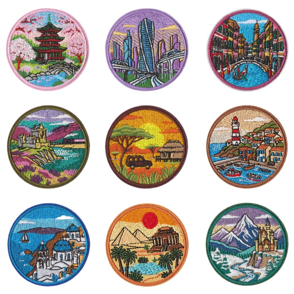Embroidery Australia - แพทช์ปักลายแลนด์มาร์คเมือง สำหรับ DIY เสื้อยืด กระเป๋าเป้ หมวก