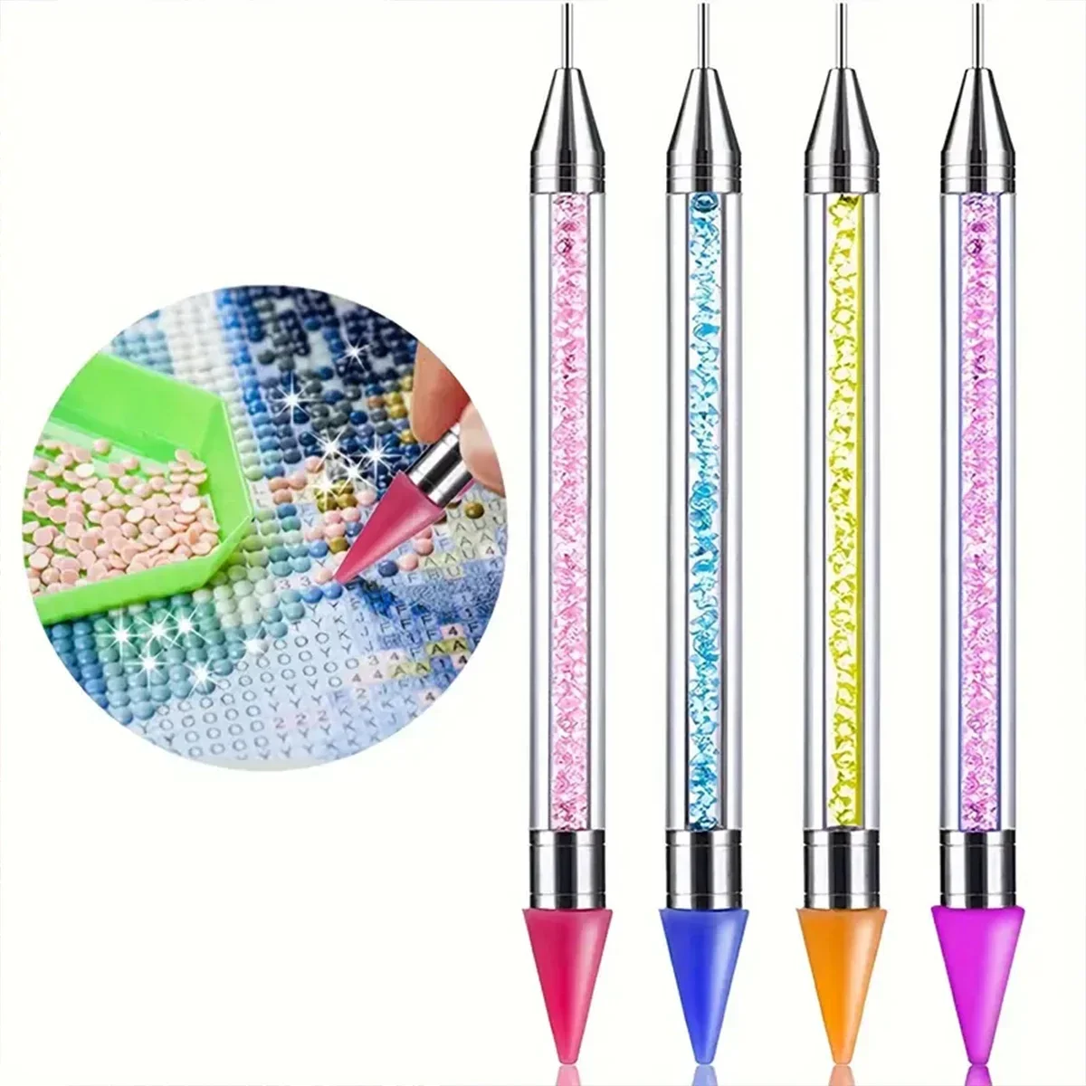 Embroidery Handicraft - เครื่องมือวาดภาพเพชรไร้ขี้ผึ้ง, Double Tip Clay Free Professional