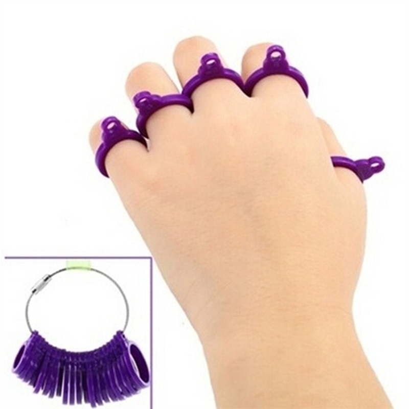 Embroidery Ring Sizes - เครื่องมือวัดขนาดแหวนพลาสติกแบบถอดได้ อุปกรณ์วัดขนาดแหวนสำหรับเครื่องประดับ