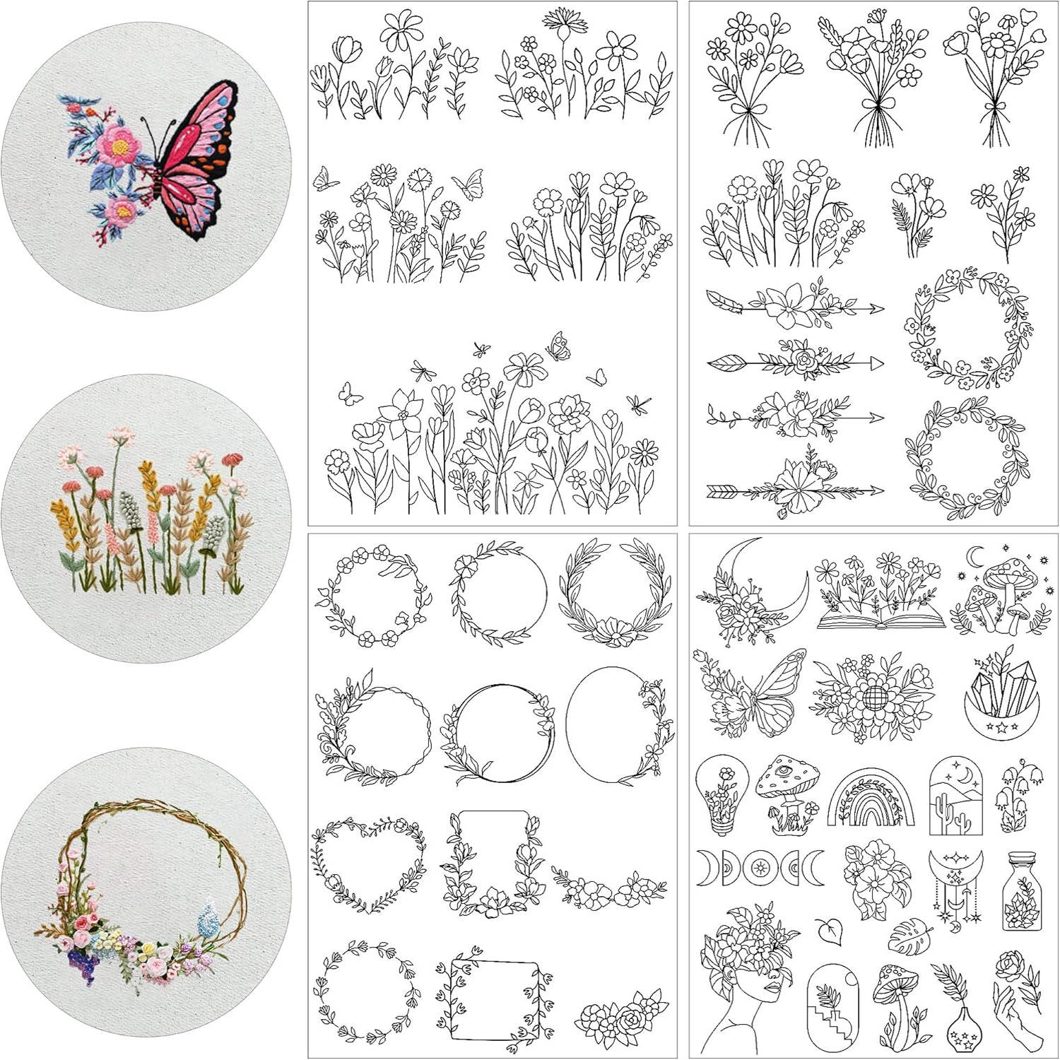 กระดาษปักลายละลายน้ำได้ 4 แผ่น - Embroidery Web บทวิจารณ์และราคา
