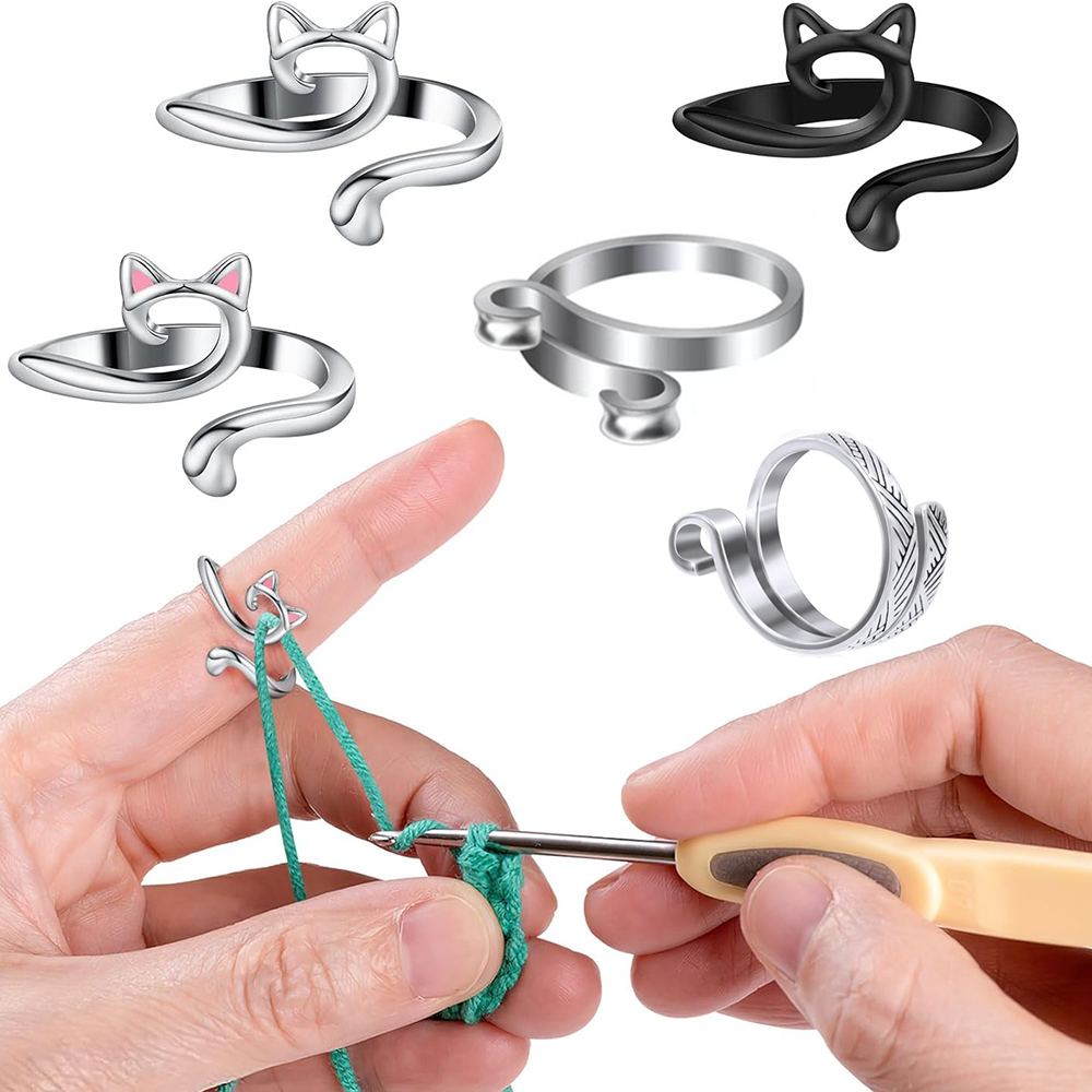 2pcs ปรับถักโครเชต์ LOOP แหวนถ - Stitch Marker Ring บทวิจารณ์และราคา