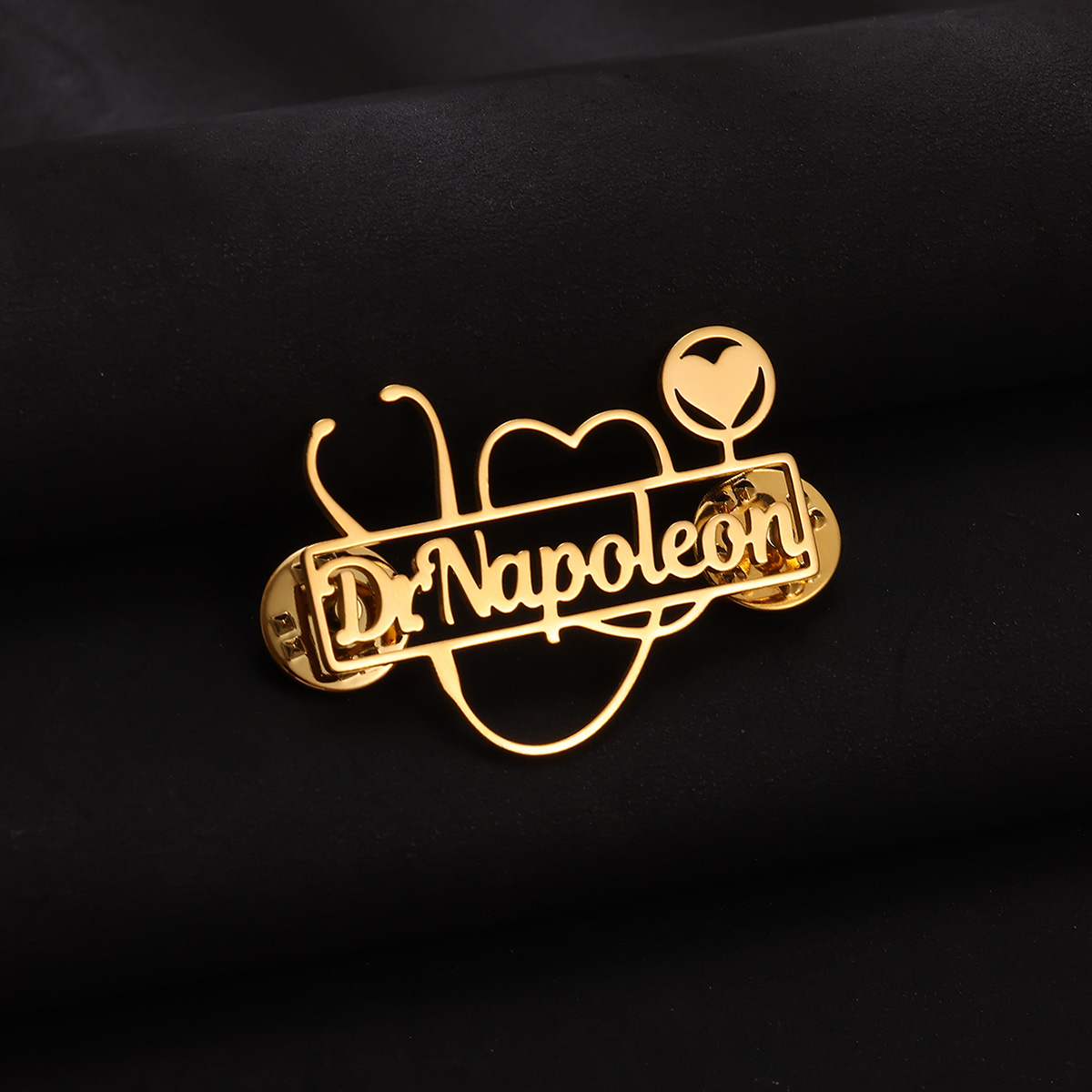 เข็มกลัดรูปหูฟังแพทย์แบบกำหนดเ - Embroidery Name บทวิจารณ์และราคา