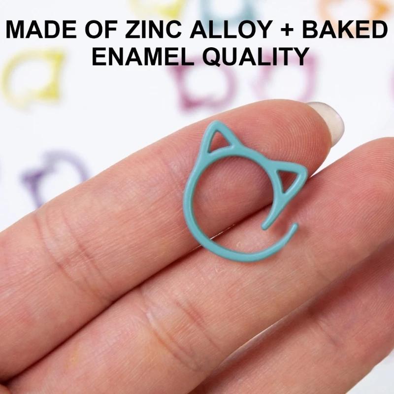 ตัวล็อคเข็มโครเชต์รูปหูแมว 24/ - Stitch Marker Ring บทวิจารณ์และราคา