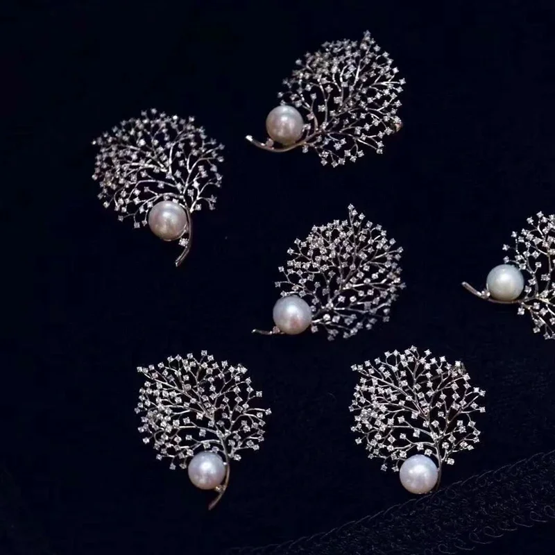 ไข่มุกน้ําจืดธรรมชาติเข็มกลัด  - Embroidery Australia บทวิจารณ์และราคา