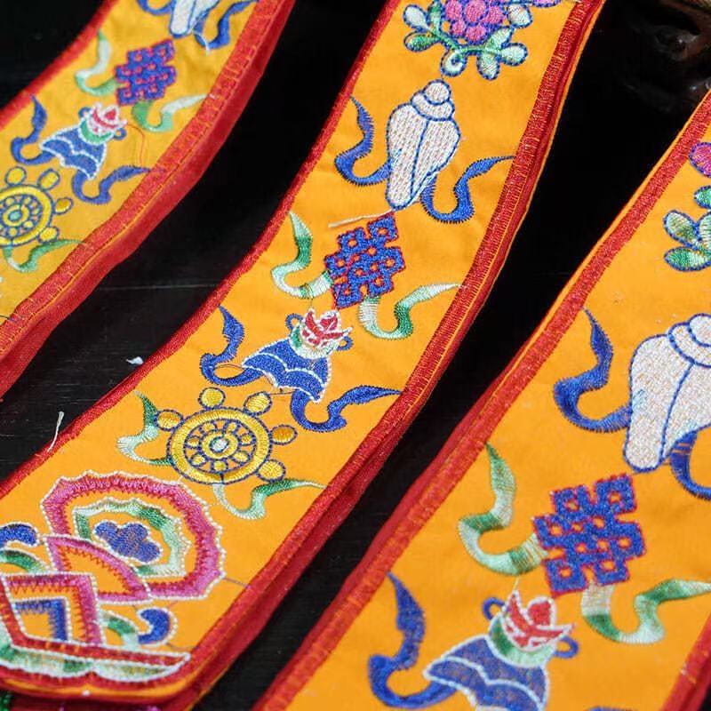 เนปาล Handmade แปดธงมงคล,ทิเบต - Embroidery Handicraft บทวิจารณ์และราคา