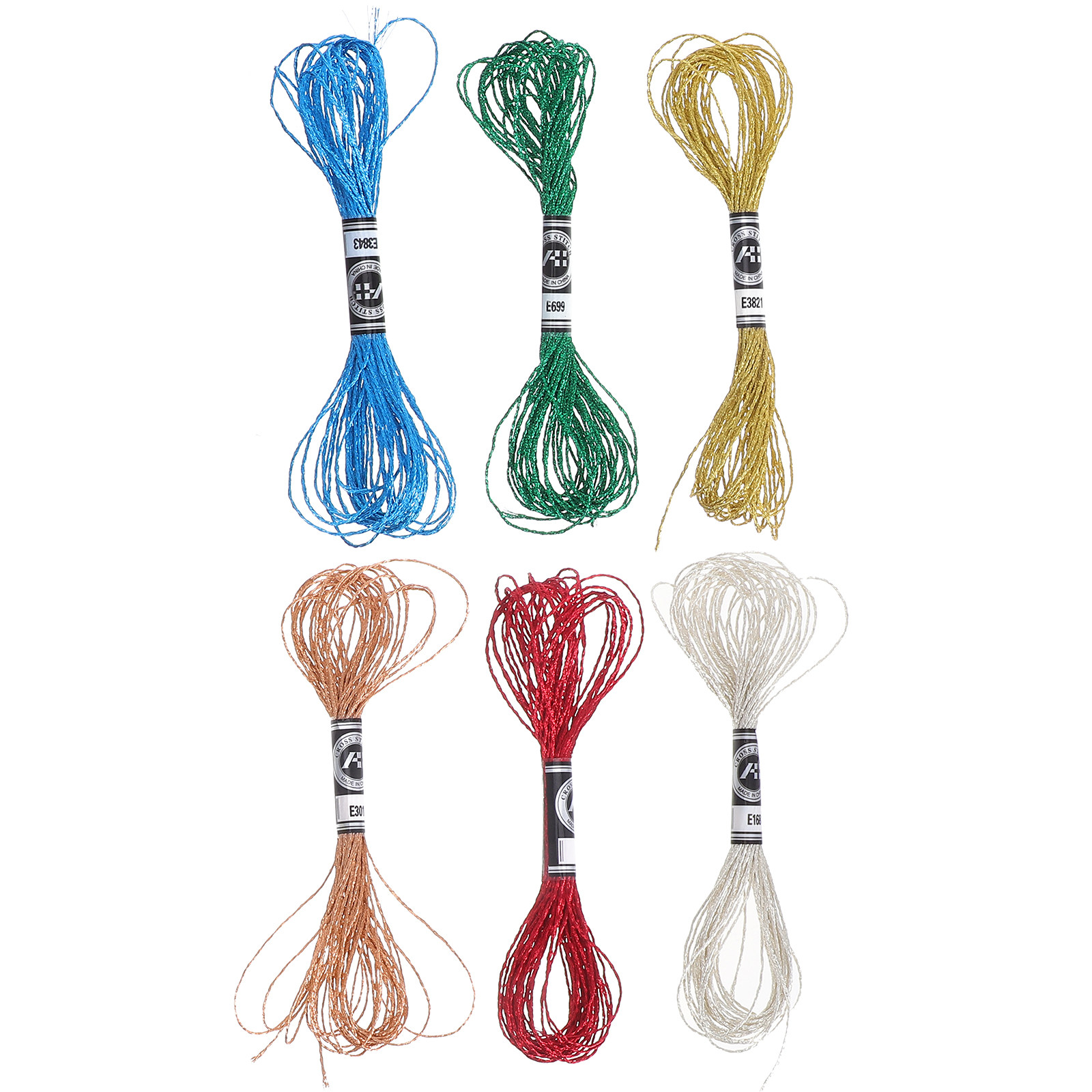 ด้ายปักโลหะหรูหรา 6 ชิ้น สีสัน - Embroidery Diy บทวิจารณ์และราคา