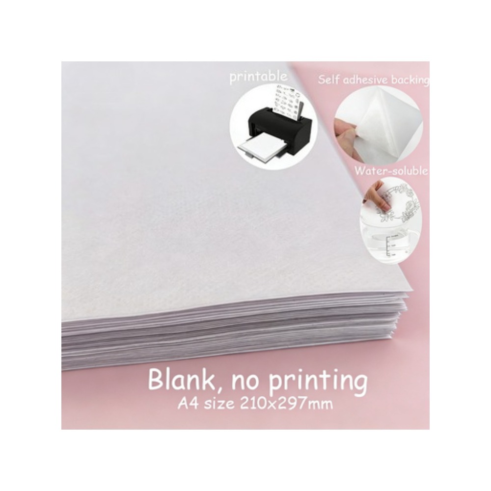 สติกเกอร์กาวละลายน้ำได้ 5 แผ่น - Embroidery Web บทวิจารณ์และราคา