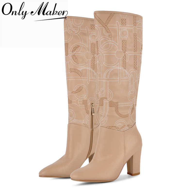 Onlymaker รองเท้าบูทสูงถึงเข่า - Embroidery Yes บทวิจารณ์และราคา