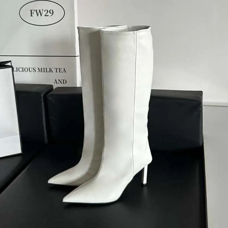 รองเท้าบูทผู้หญิงทรงยาวหรูหรา  - Embroidery Yes บทวิจารณ์และราคา