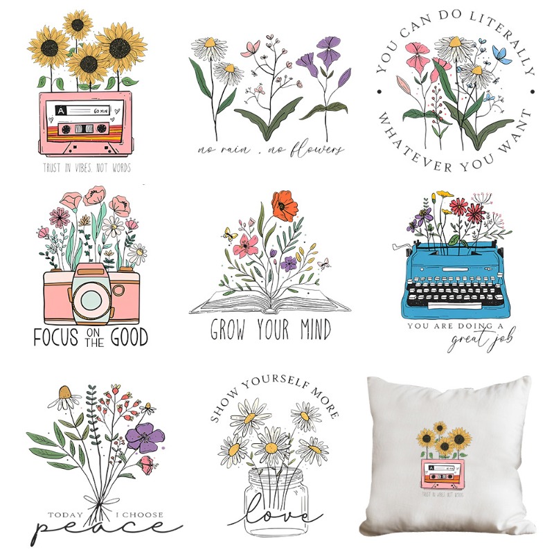 สติกเกอร์ลายการ์ตูนดอกไม้สำหรั - Embroidery Diy บทวิจารณ์และราคา