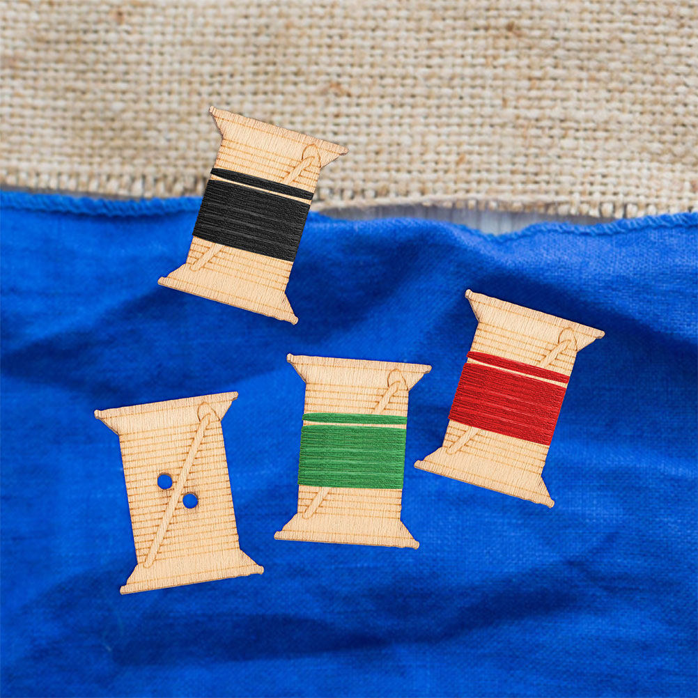 กระดาษม้วนด้ายปักผ้าทำจากไม้ 1 - Embroidery Handicraft บทวิจารณ์และราคา