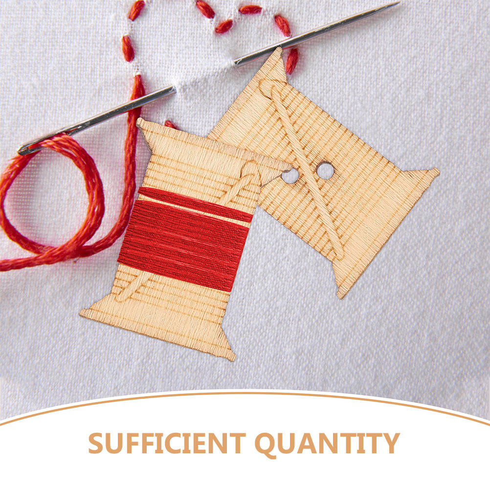 กระดาษม้วนด้ายปักผ้าทำจากไม้ 1 - Embroidery Handicraft บทวิจารณ์และราคา