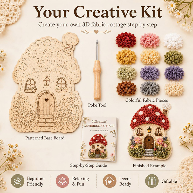 ชุดงานฝีมือ DIY บ้านเห็ด 3 มิต - Embroidery Diy บทวิจารณ์และราคา