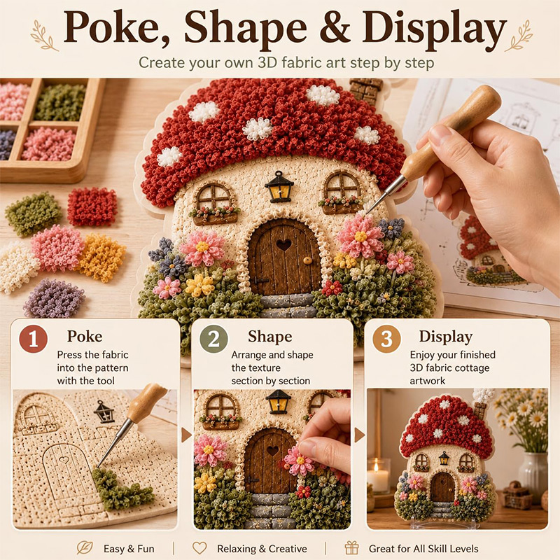 ชุดงานฝีมือ DIY บ้านเห็ด 3 มิต - Embroidery Diy บทวิจารณ์และราคา