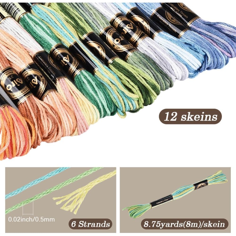 ไหมปักครอสติช 12 ม้วน 105 หลา  - Embroidery Handicraft บทวิจารณ์และราคา