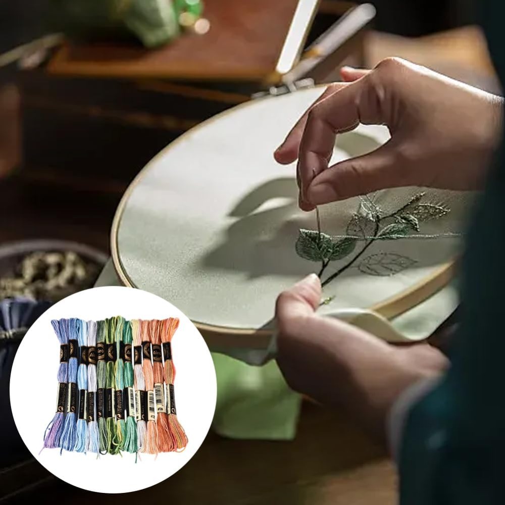 ไหมปักครอสติช 12 ม้วน 105 หลา  - Embroidery Handicraft บทวิจารณ์และราคา