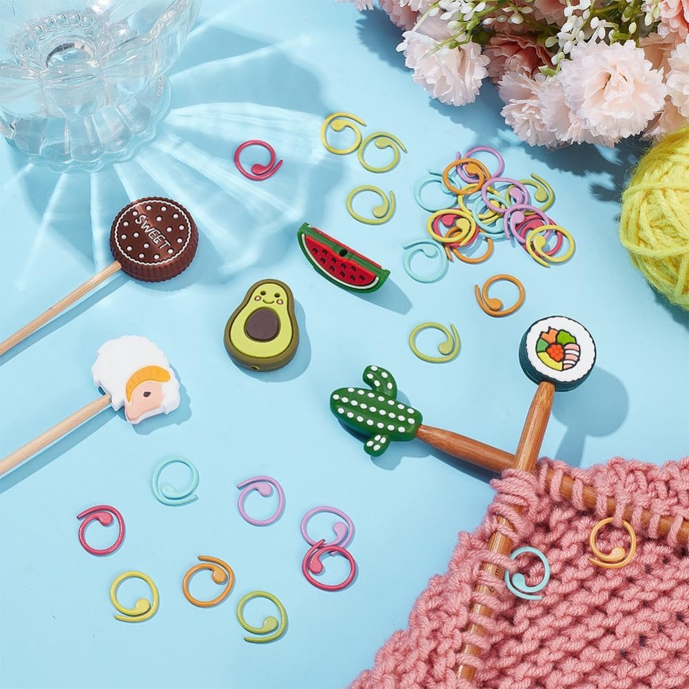 ตัวป้องกันปลายเข็มถักแบบผสมรูป - Stitch Marker Ring บทวิจารณ์และราคา