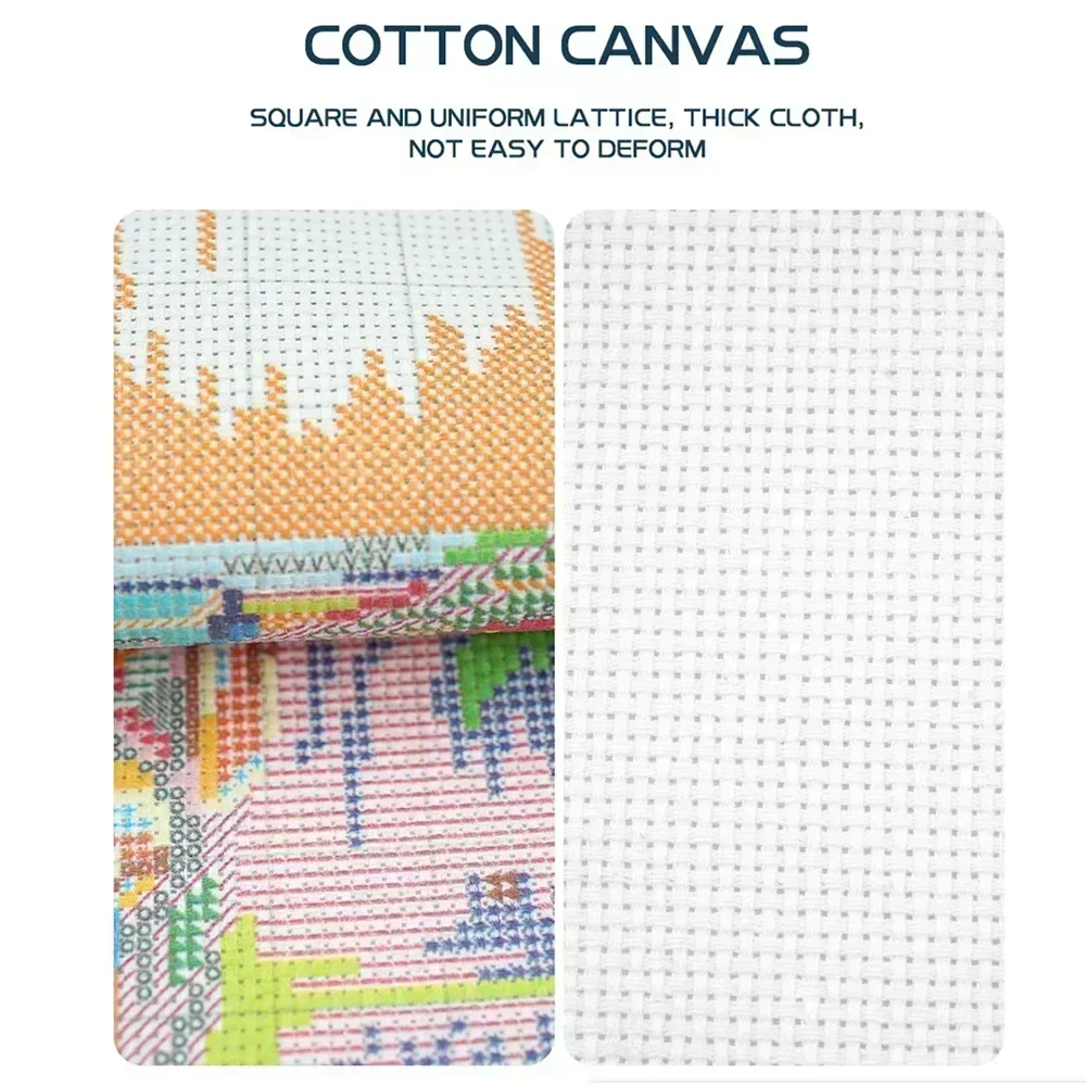 ชุดปักครอสสติชสำเร็จรูปพร้อมผ้ - Embroidery Running Stitch บทวิจารณ์และราคา