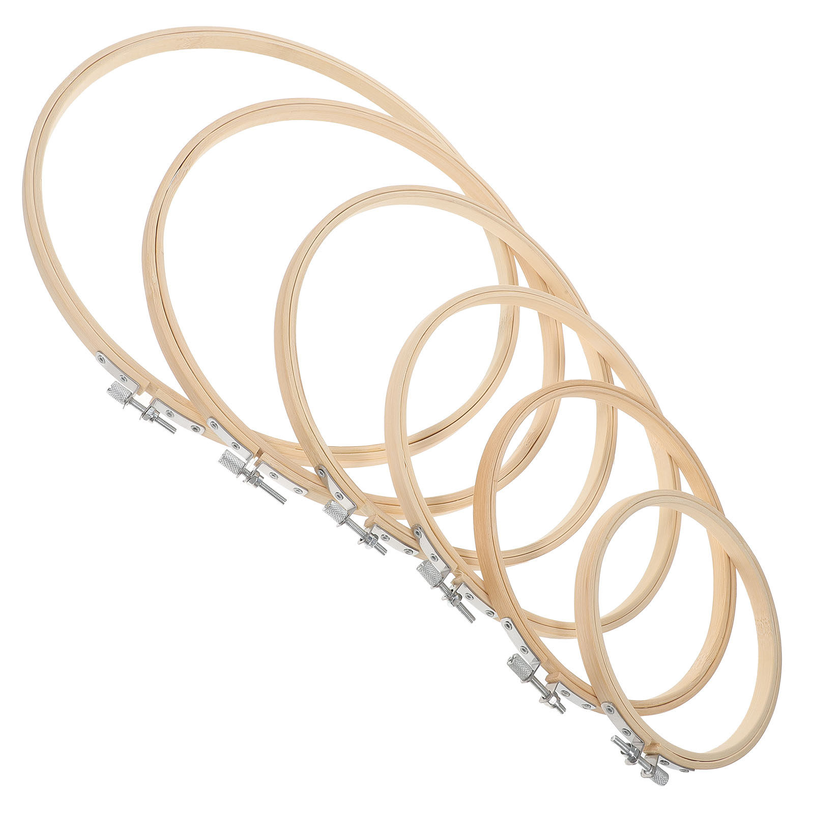 ห่วงปักผ้าไม้ไผ่ 6 ชิ้น ขนาดต่ - Embroidery Ring Sizes บทวิจารณ์และราคา