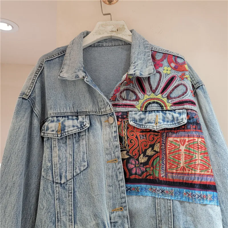 Vintage Blue เย็บปักถักร้อย Sp - Embroidery Jacket Jeans บทวิจารณ์และราคา
