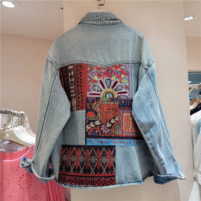 Vintage Blue เย็บปักถักร้อย Sp - Embroidery Jacket Jeans บทวิจารณ์และราคา