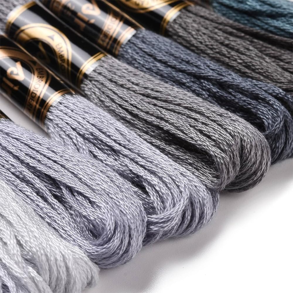 8 Skeins 70 หลาสีเทาสร้อยข้อมื - Embroidery Handicraft บทวิจารณ์และราคา