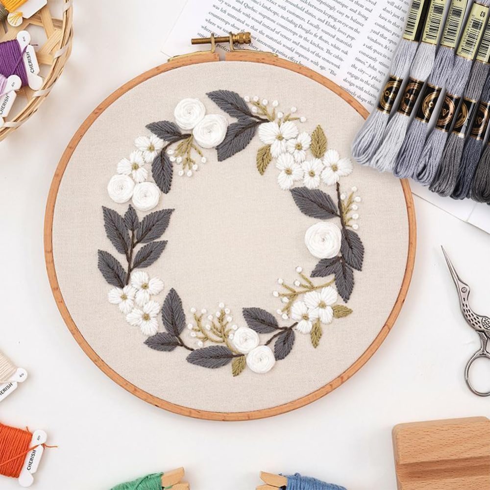 8 Skeins 70 หลาสีเทาสร้อยข้อมื - Embroidery Handicraft บทวิจารณ์และราคา