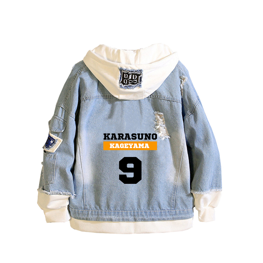 Haikyuu Karasuno VBC พิมพ์ผู้ห - Embroidery Jacket Jeans บทวิจารณ์และราคา