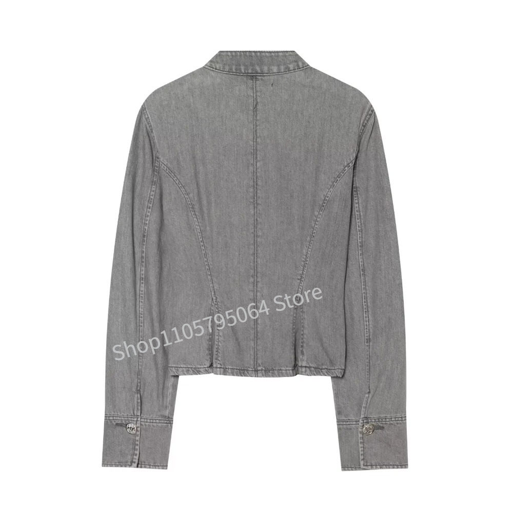 แจ็คเก็ตยีนส์สไตล์ฝรั่งเศสแบบเ - Embroidery Jacket Jeans บทวิจารณ์และราคา
