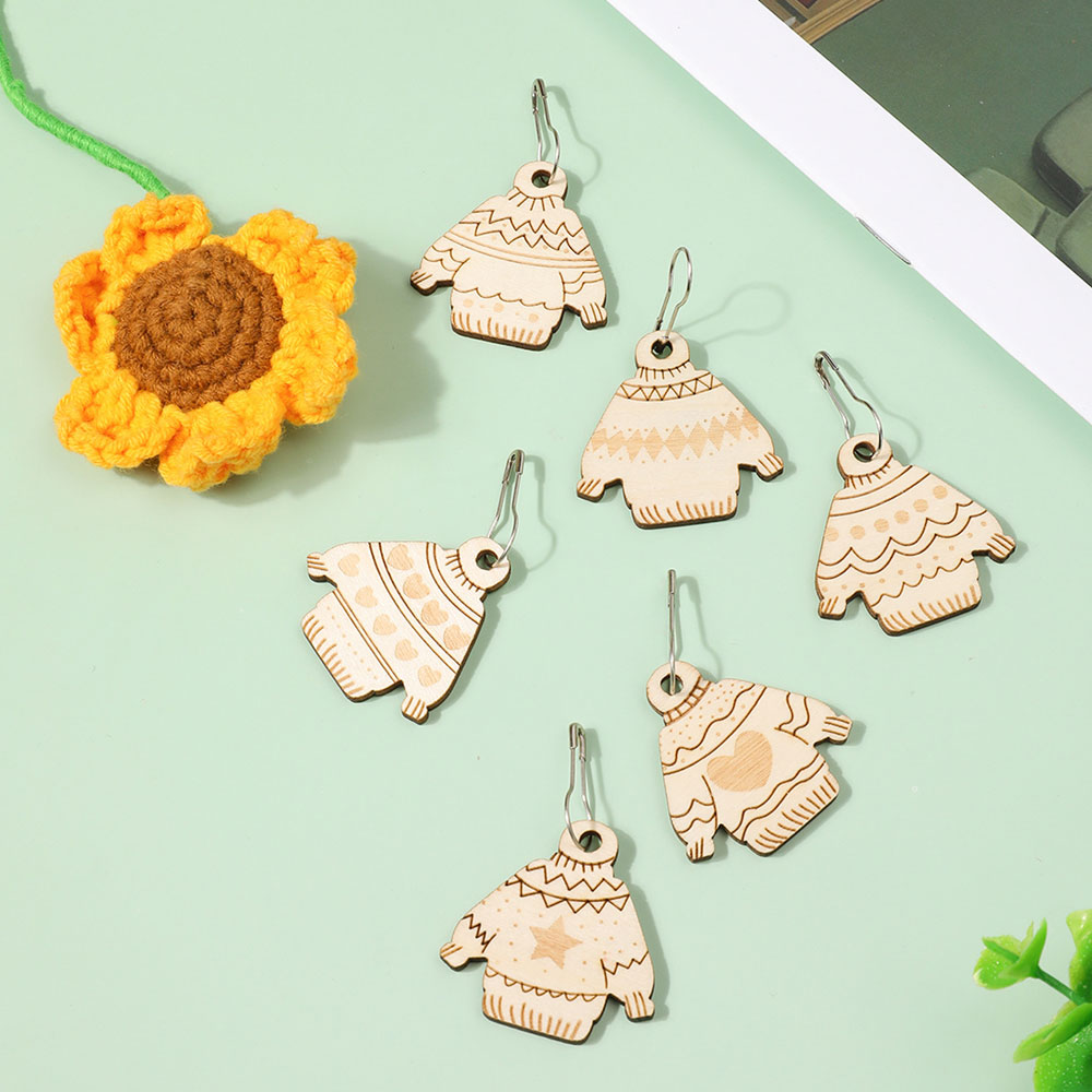 อุปกรณ์เย็บปักลายถุงเท้าไม้1เซ - Stitch Marker Ring บทวิจารณ์และราคา
