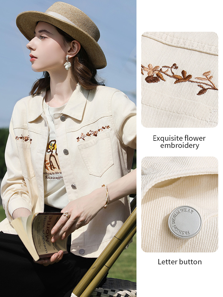 I BELIEVE YOU เสื้อแจ็คเก็ตยีน - Embroidery Jacket Jeans บทวิจารณ์และราคา