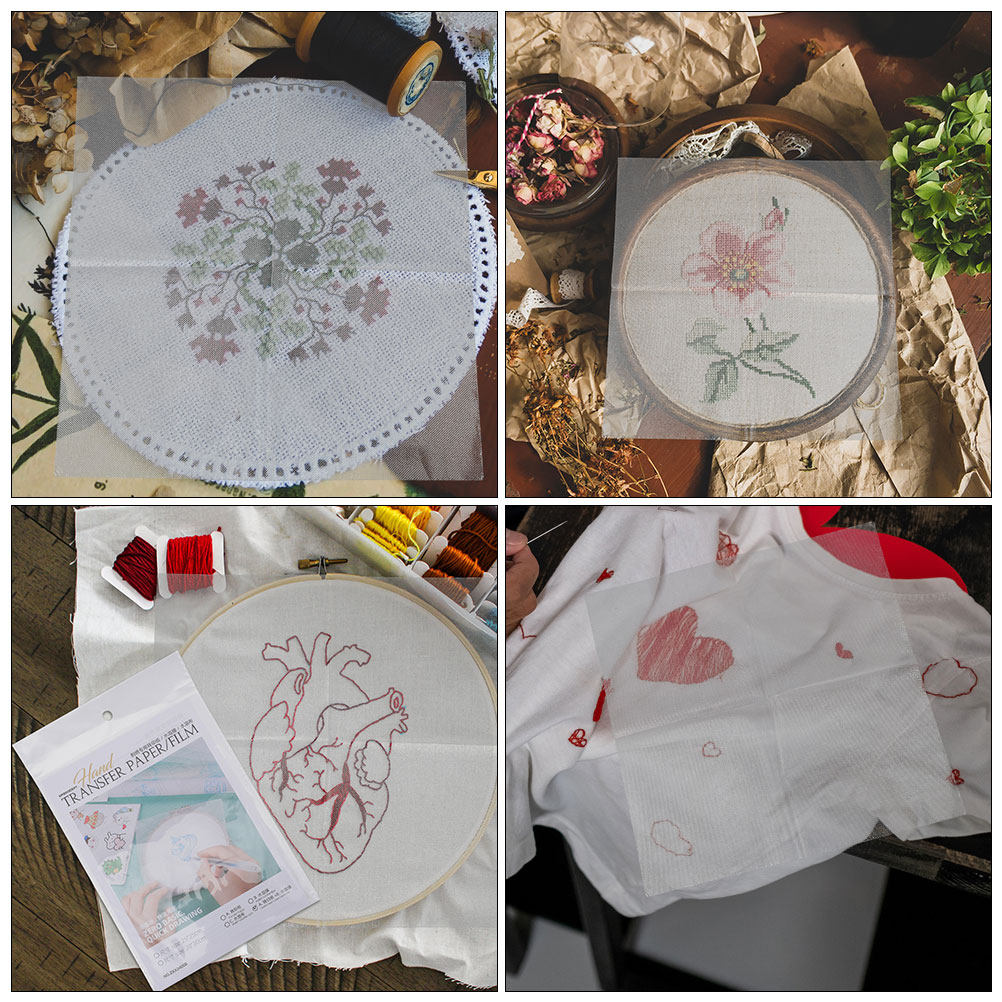ชุดกระดาษถ่ายโอนลายปักแบบละลาย - Embroidery Diy บทวิจารณ์และราคา