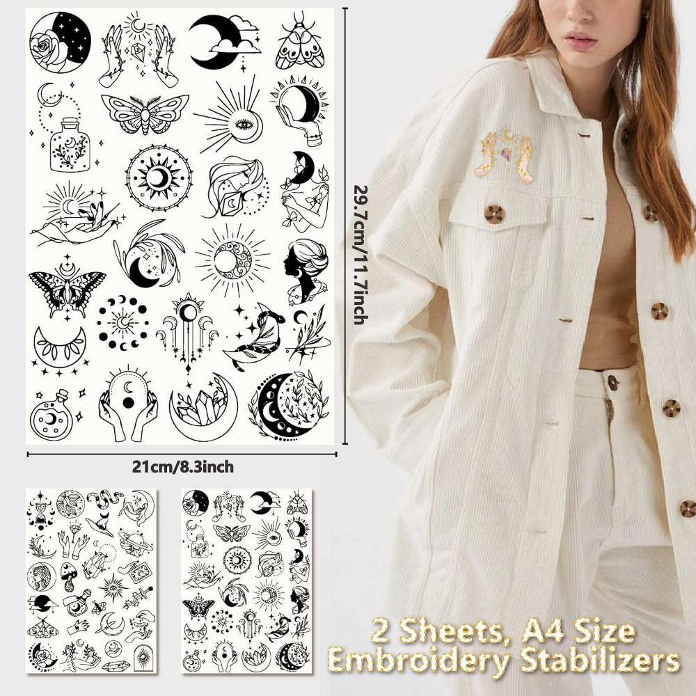 51 ชิ้น Boho Moon Sun น้ําเย็บ - Embroidery Web บทวิจารณ์และราคา