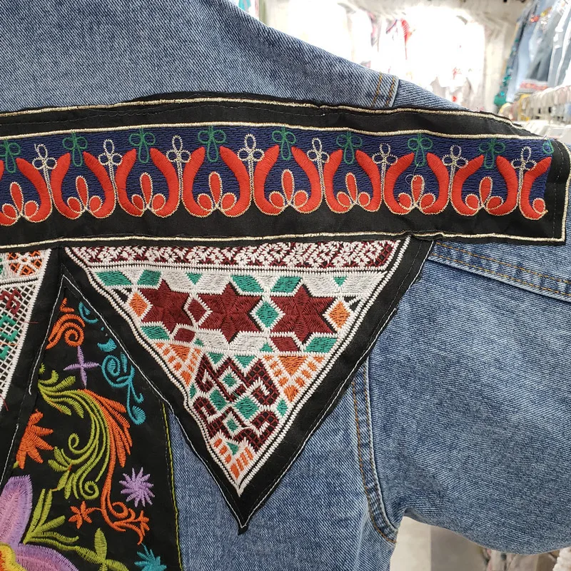 Vintage Blue เย็บปักถักร้อยพู่ - Embroidery Jacket Jeans บทวิจารณ์และราคา
